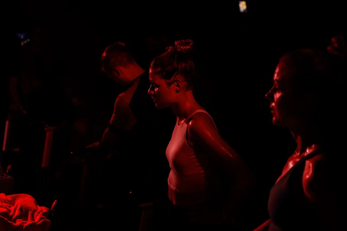 In the club lights